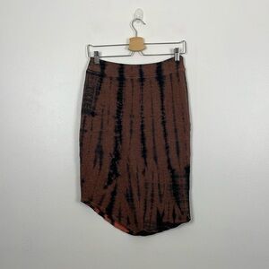 Sundry Asymmetrical Hem Womens  Size 2 Pull On Elastic Waist Cotton Blend Skirt